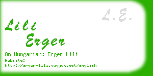 lili erger business card